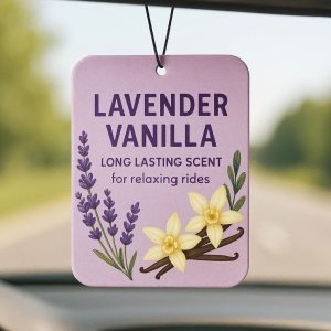 Lavender Vanilla Car Air Freshener Long Lasting Scent for Relaxing Rides