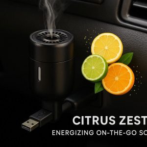 Citrus Zest Car Diffuser USB Powered for Energizing On the Go Scents