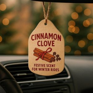 17 Cinnamon Clove Hanging Car Air Freshener Festive Scent for Winter Rides