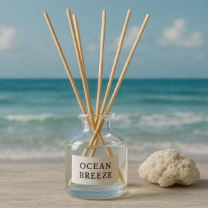 Ocean Breeze Reed Diffuser Natural Rattan Sticks for Coastal Vibes