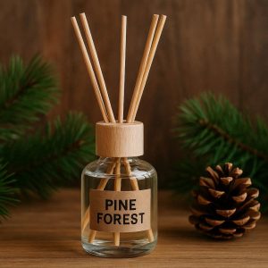 Pine Forest Reed Diffuser Holiday Scent with Natural Wood Sticks