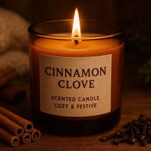 7 Cinnamon Clove Scented Candle for Cozy and Festive Home Fragrance