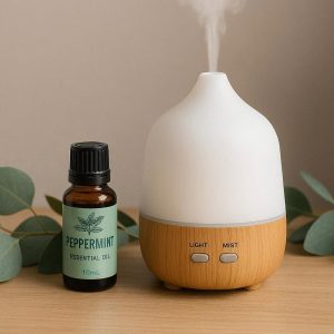 8 Peppermint Eucalyptus Electric Diffuser for Aromatherapy and Air Purification