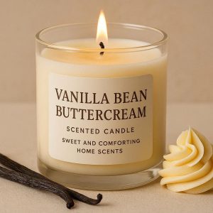 Vanilla Bean Buttercream Scented Candle for Sweet and Comforting Home Scents